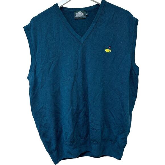 The Masters Blue Extraline Merino Wool Sweater Vest Size XL Flawed - Picture 1 of 11